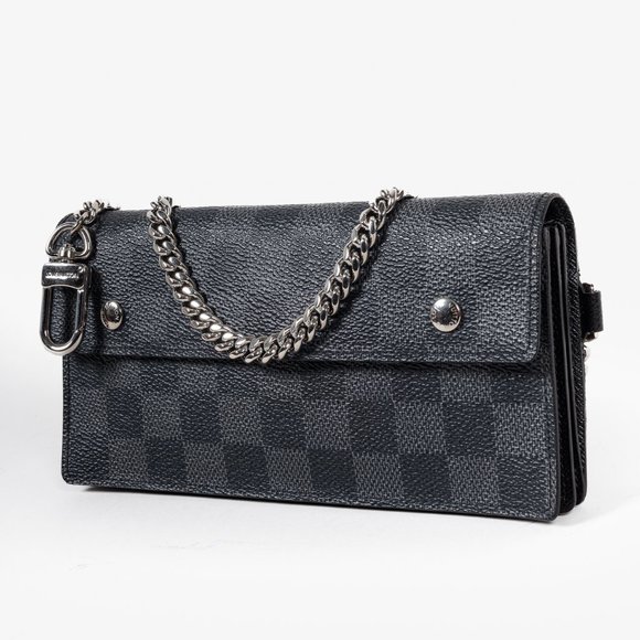 Louis Vuitton Damier Graphite Chain Wallet - Picture 2 of 12